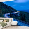 thumbnail image 2 of Peel and Stick Wallpaper Waterproof Traffic trails blue hour viaduct Wall Mural Decor Self Adhesive and Removable 69in x 98in, 2 of 8