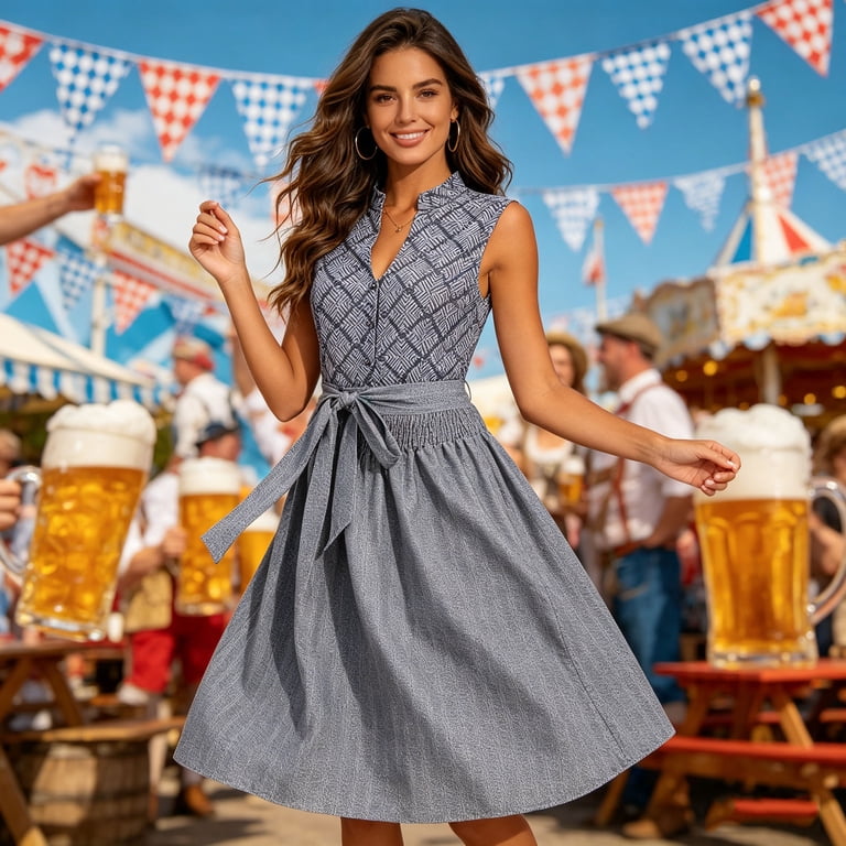 button down fit and flare dress Linen Button-down Dress: Fit & Flare V-neck Summer Dress GRACE