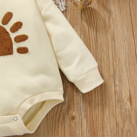 

Gubotare Winter Rompers Baby Boy Baby and Toddler Boys Snug Fit Footed Cotton One-Piece Romper Jumpsuit White 0-6 Months