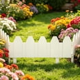 thumbnail image 5 of Plastic Garden Fence Picket Fence Edging, White Decorative Plastic Border for Lawns, Flowerbeds and Plants, Modular Yard Fence for Outdoor Space, 5 of 7
