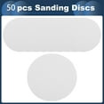 thumbnail image 4 of Discos de Lija Unique Bargains, 8.86" 120 Grano para Reparación Automotriz, Papel de Lija Redondo con Gancho y Bucle de Óxido de Aluminio Blanco, 50 Pcs, 4 of 7