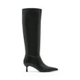 Madden Girl Women's Dicee Kitten Heel Knee High Boots (Wide Calf