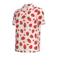 thumbnail image 2 of Balery Strawberries Printed Men’s Short Sleeve Polo Shirt, Midweight Men's Shirt,Golf Polo shirts -X-Large, 2 of 9