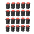thumbnail image 5 of Uxcell 12mm Mounting Hole Red Square Latching Push Button Switch SPST NO 20 Pack, 5 of 5
