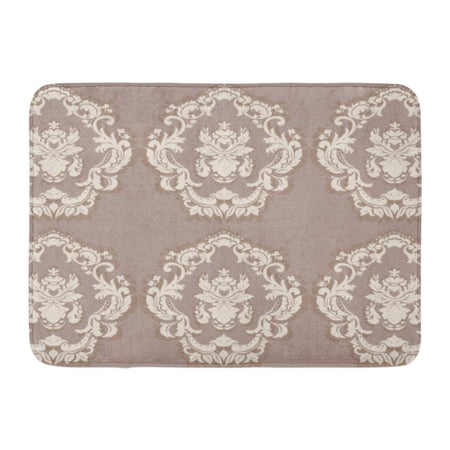 KDAGR Green Lily Floral Pattern Centered Lilies Flowers Elegant Luxury for and Sphinx Taupe Color Antique Doormat Floor Rug Bath Mat 23.6x15.7 inch