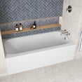 thumbnail image 3 of Streamline NAL-5300-CH 66 in. x 32 in. Acrylic Right-Hand Drain Alcove Bathtub in Glossy White With External Drain in Polished Chrome, 3 of 10