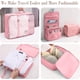 thumbnail image 4 of Juego de 9 Cubos de Embalaje, Organizadores de Viaje con Bolsa Grande para Artículos de Tocador para Ropa y Zapatos, Rosa, 4 of 7