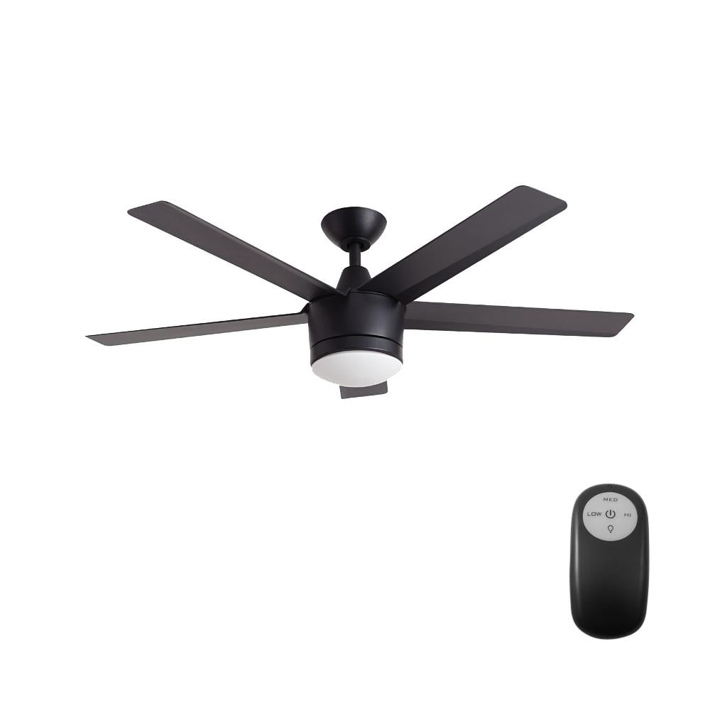Home Decorators Colemont 52 in Integrated LED Matte Black Ceiling Fan w/Light Home Decorators Colemont 52 in Integrated LED Matte Black Ceiling Fan w/Light