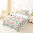 thumbnail image 5 of Erosebridal Rainbow Kawaii Dinosaur Twin Sheet Sets,Cartoon Cactus Cute Dino Bedding For Teens 3pcs, 5 of 6