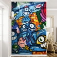 thumbnail image 2 of Idea4wall 3pcs Colorful One-eyed Bacteria Cartoon Printed Stick Wallpaper Removable Wall Murals Large Wall Stickers for Home Decoration, 120"x72", 2 of 5