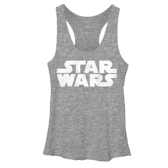 Women's Star Wars Simple Logo  Racerback Tank Top Gray Heather X Large