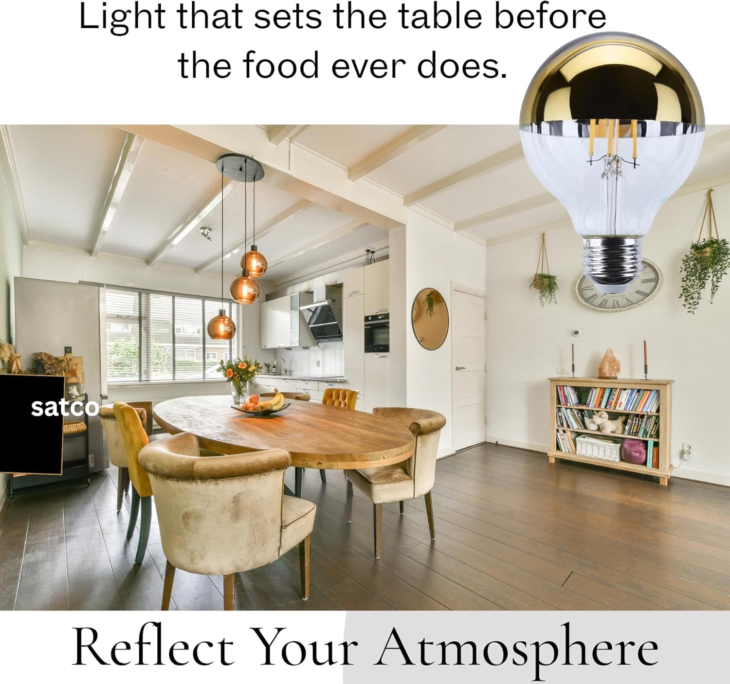 Satco S12542 G25 LED Gold Crown Globe Light Bulbs 5.5W 120V 2700K E26 Medium Base Dimmable (6 Pack)