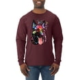 thumbnail image 1 of Wild Bobby Dean Russo German Shepherd Dog Lover Men Long Sleeve Shirt, Maroon, XX-Large, 1 of 5