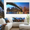 thumbnail image 1 of Manhattan City with Bridge under Blue Sky, 1 of 3