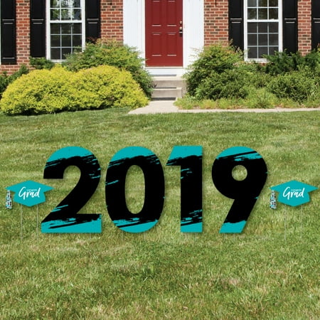 Teal Grad - Best is Yet to Come - 2019 Yard Sign Outdoor Lawn Decorations -  Turquoise Graduation Party Yard