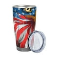 thumbnail image 2 of Goofa Eagle Head With American Flag for 20 oz Skinny Tumbler Stainless Steel Coffee Mug Slim Vacuum Insulated Travel Cup Car Cup-Without Straw, 2 of 8