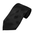 thumbnail image 2 of Jacob Alexander Men's Solid Color Tonal Stripe Regular Neck Tie - Black, 2 of 6