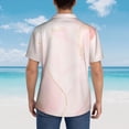 thumbnail image 6 of Bixox Men's Hawaiian Shirts Men's Pink Marble Print Short-Sleeve Shirt-Large, 6 of 8