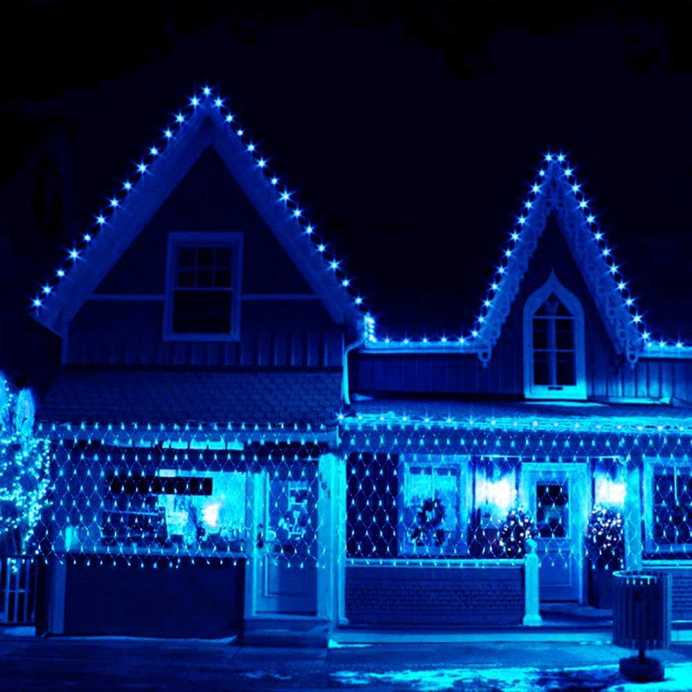 Solar Net String Lights, 1.1mx1.1m 100LED Solar Outdoor String Lights Backyard Patio Net Light Balcony Fence Mesh Fairy Light String Waterproof