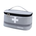 thumbnail image 3 of Botiquín de primeros auxilios vacío, bolsa de almacenamiento de emergencia con asa, bolsa médica, estuche para L Gray, 3 of 9