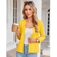 thumbnail image 3 of Chaqueta de punto para mujer GRACE KARIN, manga 3/4, talla M, color amarillo, 3 of 6