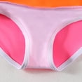 thumbnail image 4 of Ticikt Girls Color Block Two Piece Bikini Set, U-Neck Sleeveless Split Kids Summer Swimwear,Color:Orange,Size:3-4 Years, 4 of 8
