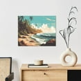 thumbnail image 6 of Naloa Coastal Palm Beach Print Canvas Bathroom Wall Art,Bathroom Wall Art Decoration, Canvas Poster Prints,Decorative Paintings for Living Room, Bathroom, Kids Room, 6 of 6