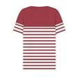 thumbnail image 5 of Women's Casual Printed V-Neck Button T-Shirt, Short Sleeve Blouse, Loose Fit Fashion Top, Versatile and Comfortable for Everyday Wear, Available in Multiple Sizes and Colors for Spring/Summer, 5 of 6