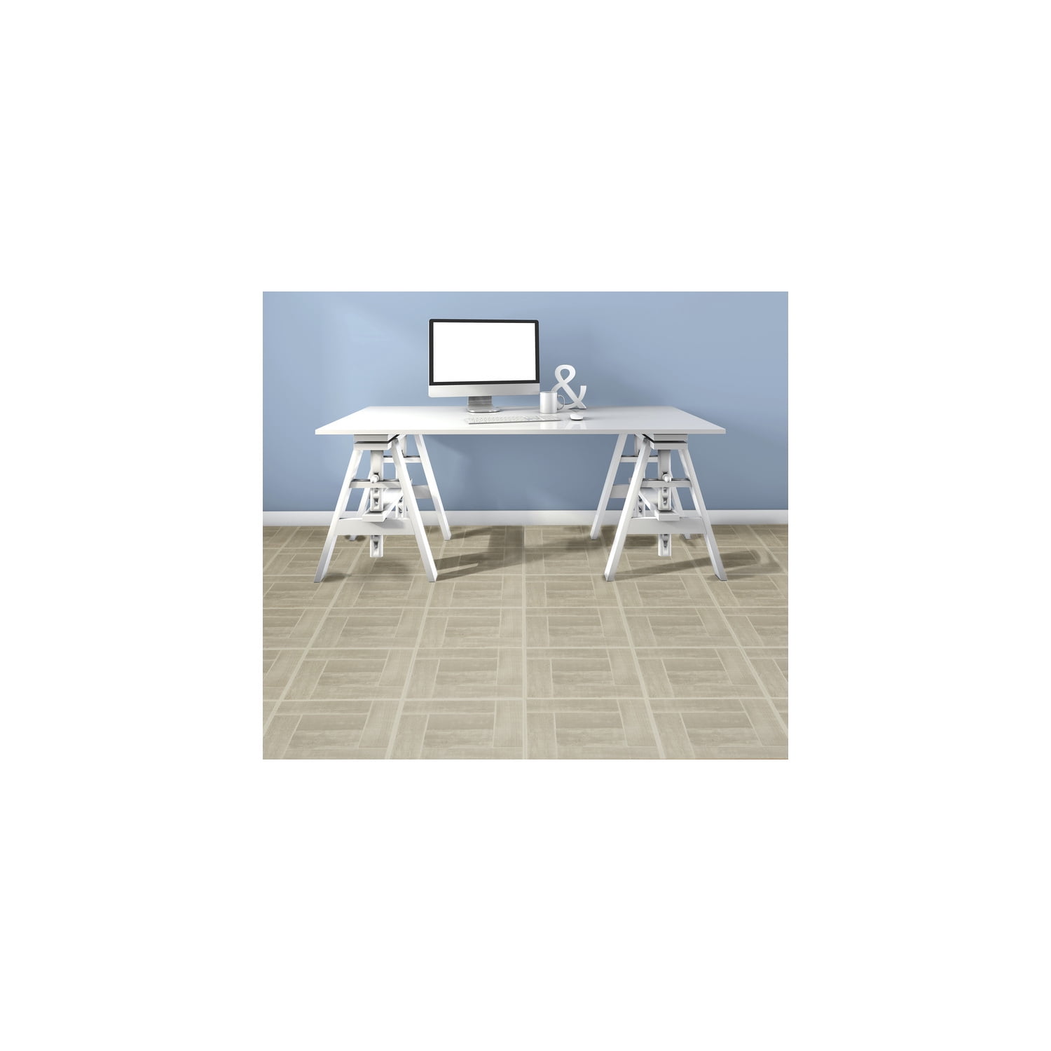 HomeStock Modern Muse Self Adhesive Vinyl Floor Tile 12x12", High Gloss Finish, Easy Peel and Stick, 45 Square Feet per Box