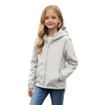 thumbnail image 3 of Kids Boys Girls Hoodie Jacket 2 Pack Hooded Lightweight Windbreaker Jackets Full Zip Outerwear Waterproo𝐟 Uniform Trench Coat, 3 of 8