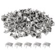 thumbnail image 1 of Unique Bargains 100 Sets Spike Rivet 8x6.5mm Pyramid Rapid Rivet Studs Square Spikes, Silver Tone, 1 of 7