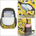 thumbnail image 4 of Police and Sheriff Yellow Pattern 17" Waterproof Oxford School Backpacks for Teens, S-Shape Padded Straps, for School, Travel, Hiking, Camping, 4 of 5