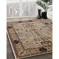 thumbnail image 3 of Ahgly Company Machine Washable Indoor Round Industrial Modern Sepia Brown Area Rugs, 5' Round, 3 of 7
