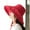 A-Red, variant on 1Pc Summer Big Brim Sun Hat For Female Seaside Sun Protection UV Beach Cap Japanese Wild Fisherman Hat with Windproof Rope Gifts