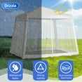 thumbnail image 4 of 8X8FT Party Tent with Mesh Sidewalls, Outdoor Canopy Tent, Heavy Duty Party Tent, Wedding Canopy Patio, Sun Shade Shelter Canopy for Parties, White, 4 of 7