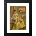 thumbnail image 2 of Alfred Stevens 14x18 Black Modern Framed Museum Art Print Titled - Coquetry, 2 of 5