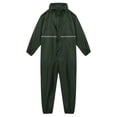 thumbnail image 3 of YONGHS Motorcycle Rain Suit For Men Women One Piece Hooded Jumpsuit Reflective Strip Waterproof Rainsuit Dark Green 3XL, 3 of 7