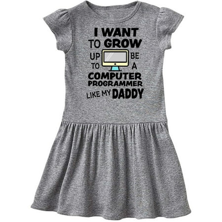 

Inktastic I Want To Grow up To Be a Computer Programmer Like My Daddy Gift Toddler Girl Dress