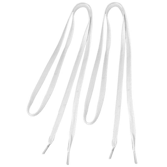 INSPIRE CHIC Flat Shoelaces for Sneakers and Sports Shoes - 2 Pairs of White Strings White 115 x 0.8cm/ 45.3 x 0.3inches (L*W)