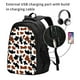 thumbnail image 2 of Balery Brown Black Cow Mochila con carga USB para hombre y mujer - Mochila impermeable y antirrobo para laptop con puerto USB para viajes, trabajo, 2 of 7