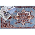 thumbnail image 2 of Ambient Rugs Bohemian Rug - 5 ft. x 8 ft., Light Blue, Indoor Area Rug with Bordered Design, Jute Backing, 2 of 7