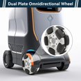 thumbnail image 2 of HUGFEGWE Roues Multidirectionnelles Double Rangée 60mm Robot Omni Roue Robot Omni Roue de Remplacement pour Vélo Bromptofold & Vélo Électrique Rouleau Omnidirectionnel Accessoires U2537-1682, 2 of 8