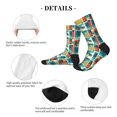 thumbnail image 4 of Pofeuu Colorful Hawaii Palms Print Crew Socks, Adult Running Hiking Socks for Youth and Adult, 4 of 7