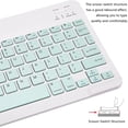 thumbnail image 4 of XIHAMA Ultra Slim Bluetooth Keyboard Portable Mini Wireless Keyboard Rechargeable for Apple iPad iPhone Samsung Tablet Cell Phone Smartphone iOS Android Windows (10 inch Light Green), 4 of 7