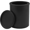 Quart Size Black AllPlastic (Polypropylene) Paint Cans with Lids