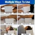 thumbnail image 3 of Orthopedic Cooling Gel & Memory Foam Knee Pillow - Ergonomic Leg Support Wedge, Lumbar & Spine Alignment for Side Sleepers & Pain Relief - Washable Soft Cover, 3 of 7