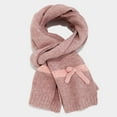 thumbnail image 5 of SUSUSU Women's Bow Winter Set, Decorated Hat Scarf Gloves, Three-Piece Cold Weather Wear, 5 of 6