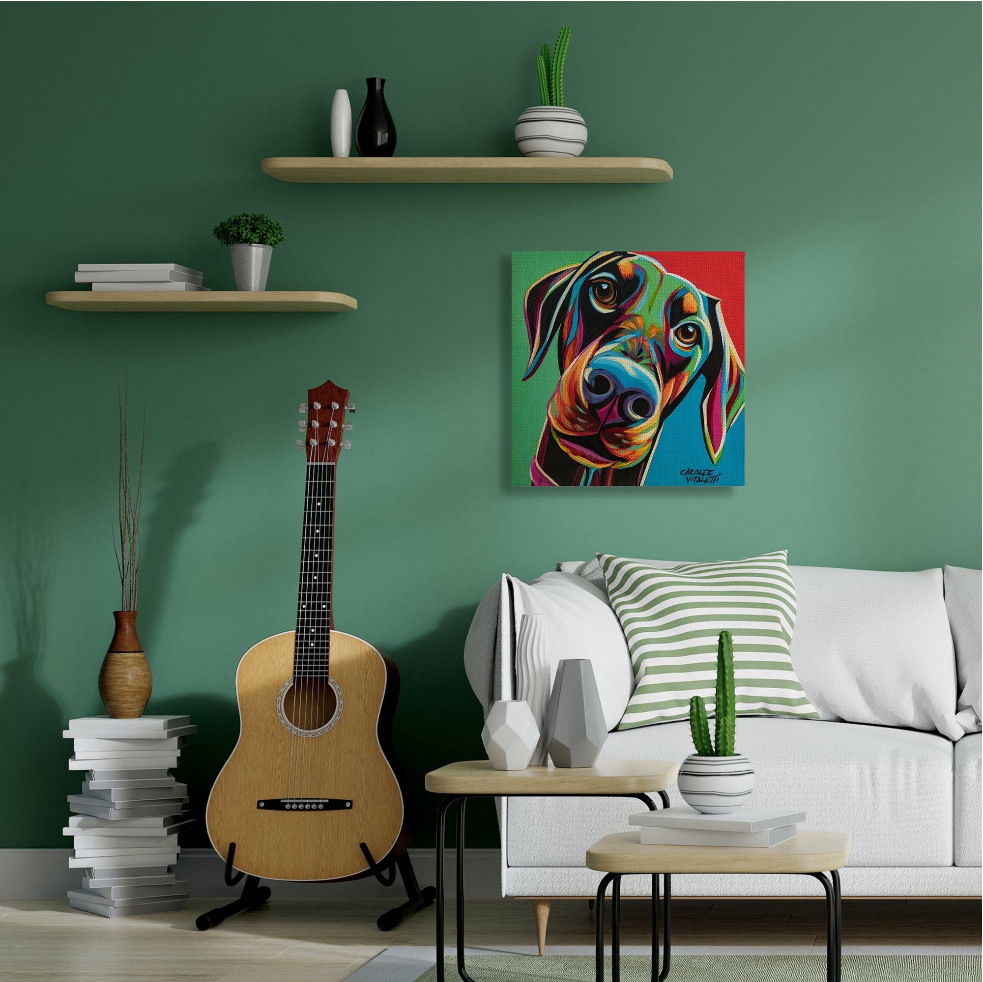 Stupell Industries Chroma Pop Puppy Labrador Dog Nose Canvas Wall Art, 30 x 30, Design by Carolee Vitaletti