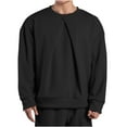 thumbnail image 2 of pstuiky Camisas casuales de manga larga para hombre, Sudadera informal de manga larga con cuello redondo y color liso para hombre tops de invierno para hombre xxxl, 2 of 9