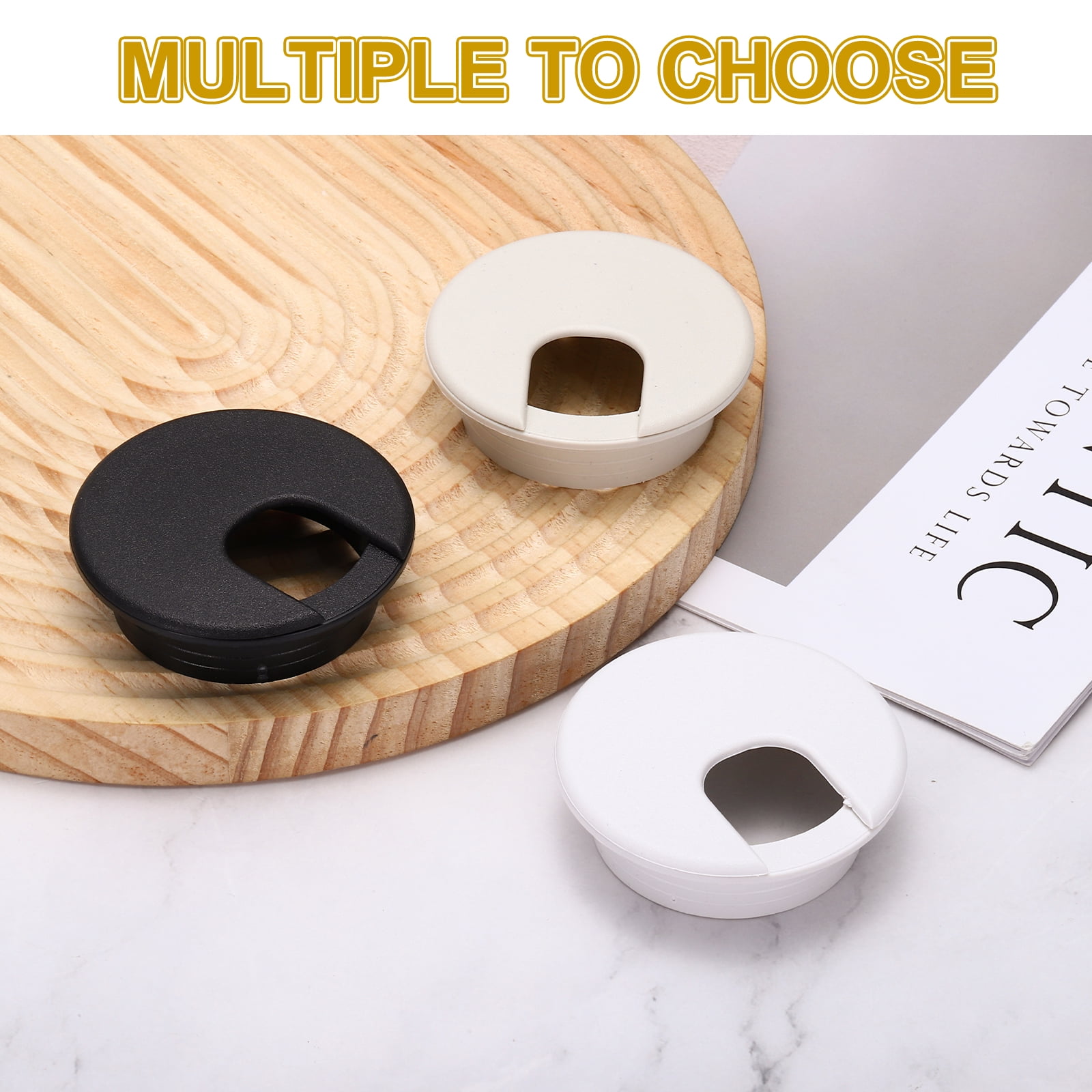 20 Pcs Desk Grommet 2 Inch,ABS Plastic Round Desk Hole Cover,50mm,Gray